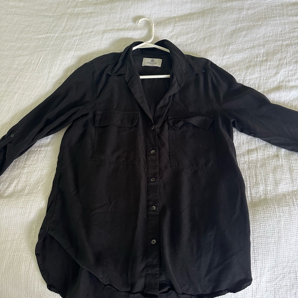 Women’s Black Button-Up Shirt Babaton Aritzia - Picture 1 of 1